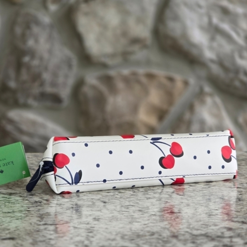 Kate Spade Vintage Cherry Dot Pencil Case - Picture 3 of 7